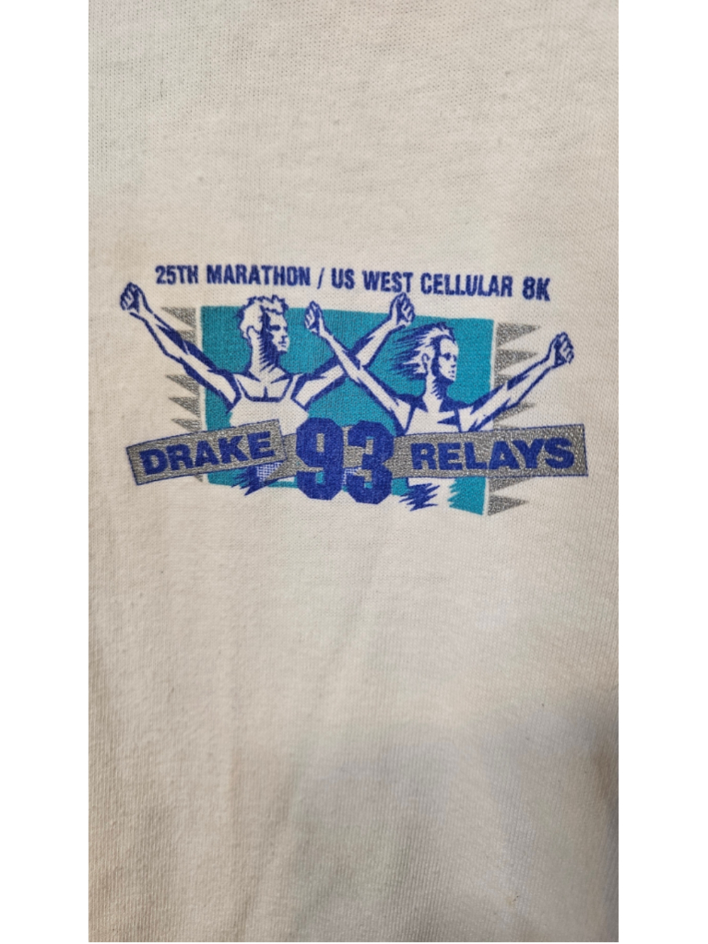 Vintage 1993 Drake Relays Marathon Polo Shirt USA Stedman Large Running